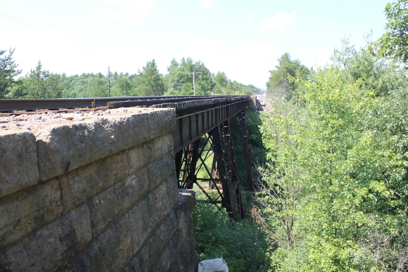 Looking north along north track